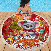 Koality Christmas Beach Blanket Cute Aussie Koala Holiday - Wonder Print Shop