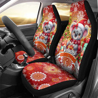 Koality Christmas Car Seat Cover Cute Aussie Koala Holiday - Wonder Print Shop