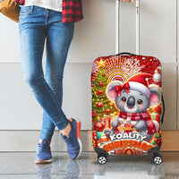 Koality Christmas Luggage Cover Cute Aussie Koala Holiday - Wonder Print Shop