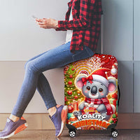 Koality Christmas Luggage Cover Cute Aussie Koala Holiday - Wonder Print Shop