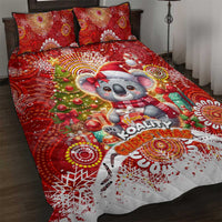 Koality Christmas Quilt Bed Set Cute Aussie Koala Holiday - Wonder Print Shop