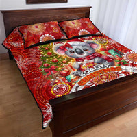 Koality Christmas Quilt Bed Set Cute Aussie Koala Holiday - Wonder Print Shop