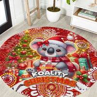 Koality Christmas Round Carpet Cute Aussie Koala Holiday - Wonder Print Shop