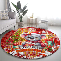 Koality Christmas Round Carpet Cute Aussie Koala Holiday - Wonder Print Shop