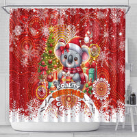 Koality Christmas Shower Curtain Cute Aussie Koala Holiday - Wonder Print Shop