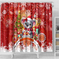 Koality Christmas Shower Curtain Cute Aussie Koala Holiday - Wonder Print Shop