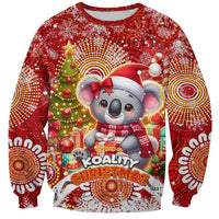 Koality Christmas Sweatshirt Cute Aussie Koala Holiday - Wonder Print Shop