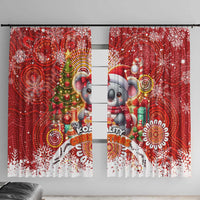 Koality Christmas Window Curtain Cute Aussie Koala Holiday - Wonder Print Shop