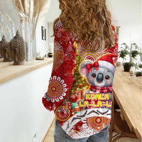 Koality Christmas Women Casual Shirt Cute Aussie Koala Holiday - Wonder Print Shop
