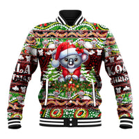 Koala Christmas Baseball Jacket Australia Aboriginal Cute Santa Koalas - Wonder Print Shop