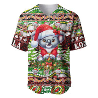 Koala Christmas Baseball Jersey Australia Aboriginal Cute Santa Koalas - Wonder Print Shop