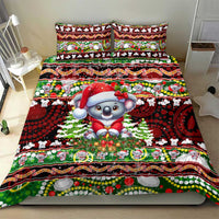 Koala Christmas Bedding Set Australia Aboriginal Cute Santa Koalas - Wonder Print Shop