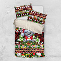 Koala Christmas Bedding Set Australia Aboriginal Cute Santa Koalas - Wonder Print Shop