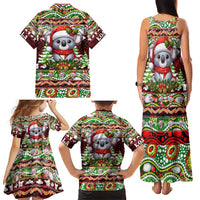 Koala Christmas Family Matching Tank Maxi Dress and Hawaiian Shirt Australia Aboriginal Cute Santa Koalas - Wonder Print Shop