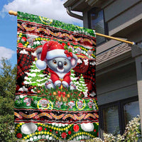Koala Christmas Garden Flag Australia Aboriginal Cute Santa Koalas - Wonder Print Shop