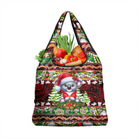 Koala Christmas Grocery Bag Australia Aboriginal Cute Santa Koalas - Wonder Print Shop