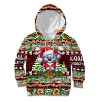Koala Christmas Kid Hoodie Australia Aboriginal Cute Santa Koalas - Wonder Print Shop