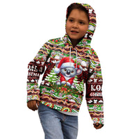 Koala Christmas Kid Hoodie Australia Aboriginal Cute Santa Koalas - Wonder Print Shop