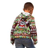 Koala Christmas Kid Hoodie Australia Aboriginal Cute Santa Koalas - Wonder Print Shop