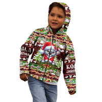 Koala Christmas Kid Hoodie Australia Aboriginal Cute Santa Koalas - Wonder Print Shop