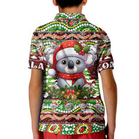 Koala Christmas Kid Polo Shirt Australia Aboriginal Cute Santa Koalas - Wonder Print Shop