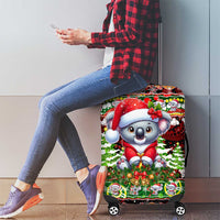 Koala Christmas Luggage Cover Australia Aboriginal Cute Santa Koalas - Wonder Print Shop