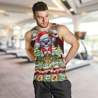 Koala Christmas Men Tank Top Australia Aboriginal Cute Santa Koalas - Wonder Print Shop