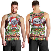 Koala Christmas Men Tank Top Australia Aboriginal Cute Santa Koalas - Wonder Print Shop
