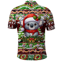 Koala Christmas Polo Shirt Australia Aboriginal Cute Santa Koalas - Wonder Print Shop