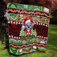 Koala Christmas Quilt Australia Aboriginal Cute Santa Koalas - Wonder Print Shop
