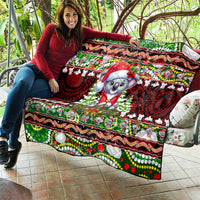 Koala Christmas Quilt Australia Aboriginal Cute Santa Koalas - Wonder Print Shop