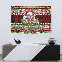 Koala Christmas Tapestry Australia Aboriginal Cute Santa Koalas - Wonder Print Shop