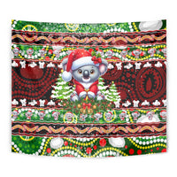 Koala Christmas Tapestry Australia Aboriginal Cute Santa Koalas - Wonder Print Shop