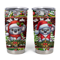 Koala Christmas Tumbler Cup Australia Aboriginal Cute Santa Koalas - Wonder Print Shop