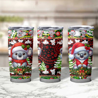 Koala Christmas Tumbler Cup Australia Aboriginal Cute Santa Koalas - Wonder Print Shop