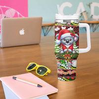 Koala Christmas Tumbler With Handle Australia Aboriginal Cute Santa Koalas - Wonder Print Shop