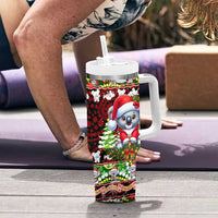 Koala Christmas Tumbler With Handle Australia Aboriginal Cute Santa Koalas - Wonder Print Shop