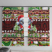 Koala Christmas Window Curtain Australia Aboriginal Cute Santa Koalas - Wonder Print Shop