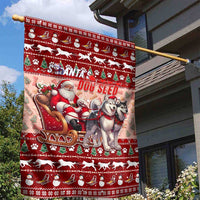 Dog Sled Christmas Garden Flag Husky Sleigh Ride Design - Wonder Print Shop