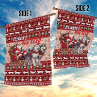 Dog Sled Christmas Garden Flag Husky Sleigh Ride Design - Wonder Print Shop