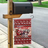 Dog Sled Christmas Garden Flag Husky Sleigh Ride Design - Wonder Print Shop