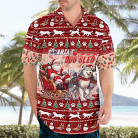 Dog Sled Christmas Hawaiian Shirt Husky Sleigh Ride Design - Wonder Print Shop