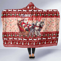 Dog Sled Christmas Hooded Blanket Husky Sleigh Ride Design - Wonder Print Shop