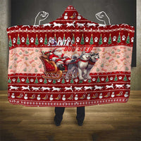 Dog Sled Christmas Hooded Blanket Husky Sleigh Ride Design - Wonder Print Shop