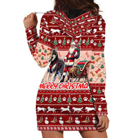 Dog Sled Christmas Hoodie Dress Husky Sleigh Ride Design - Wonder Print Shop
