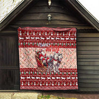 Dog Sled Christmas Quilt Husky Sleigh Ride Design - Wonder Print Shop