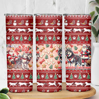 Dog Sled Christmas Skinny Tumbler Husky Sleigh Ride Design - Wonder Print Shop