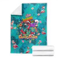 Tropical Flamingo Christmas Blanket Shaka Shaka Will You Drink With Me - Wonder Print Shop