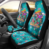 Tropical Flamingo Christmas Car Seat Cover Shaka Shaka Will You Drink With Me - Wonder Print Shop