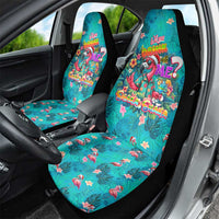 Tropical Flamingo Christmas Car Seat Cover Shaka Shaka Will You Drink With Me - Wonder Print Shop